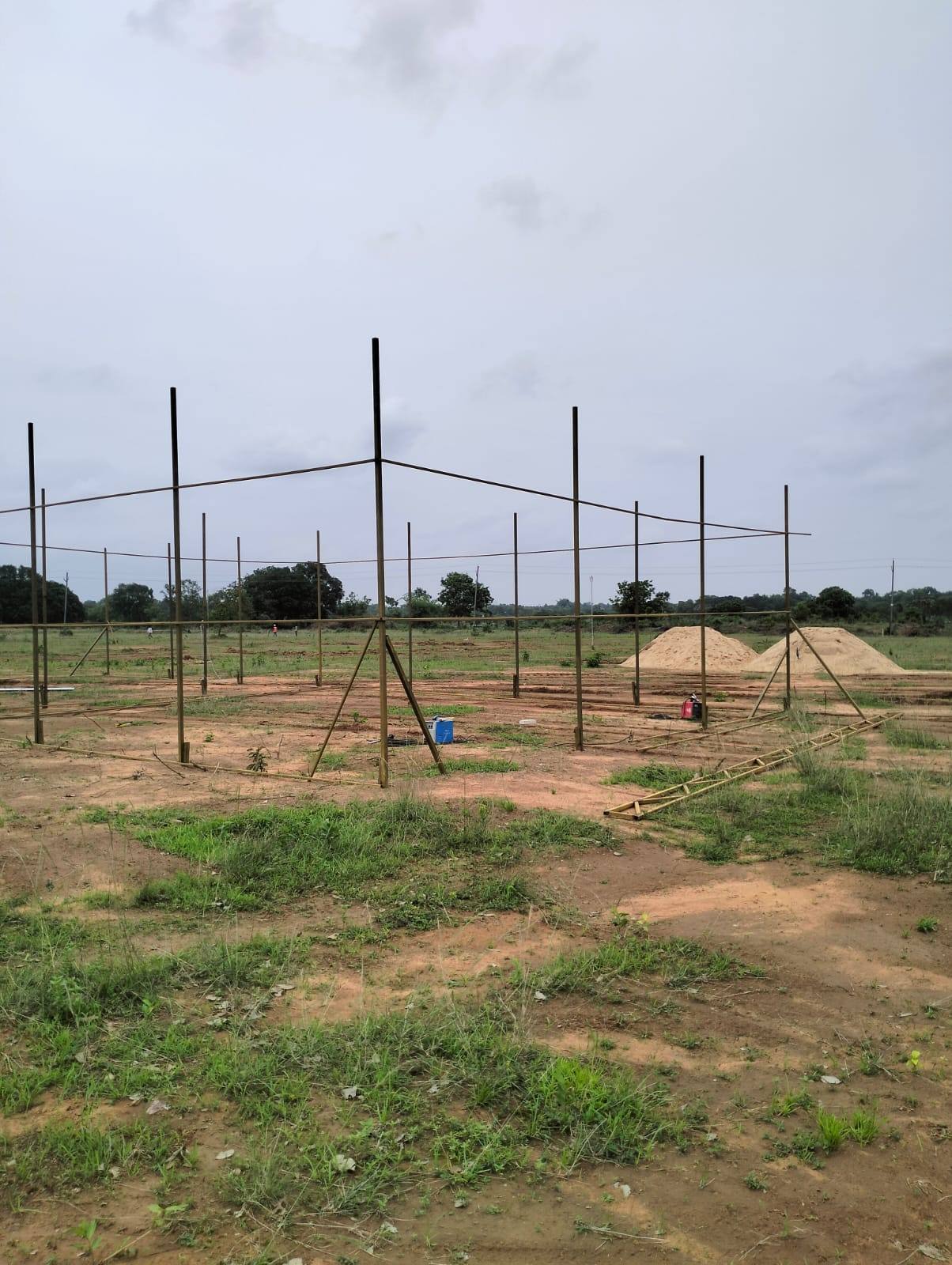 Early plotting works and site markers across the Greenwave project land