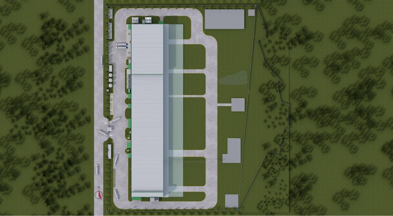 Site plan render of the Greenwave Circularity facility in Odisha
