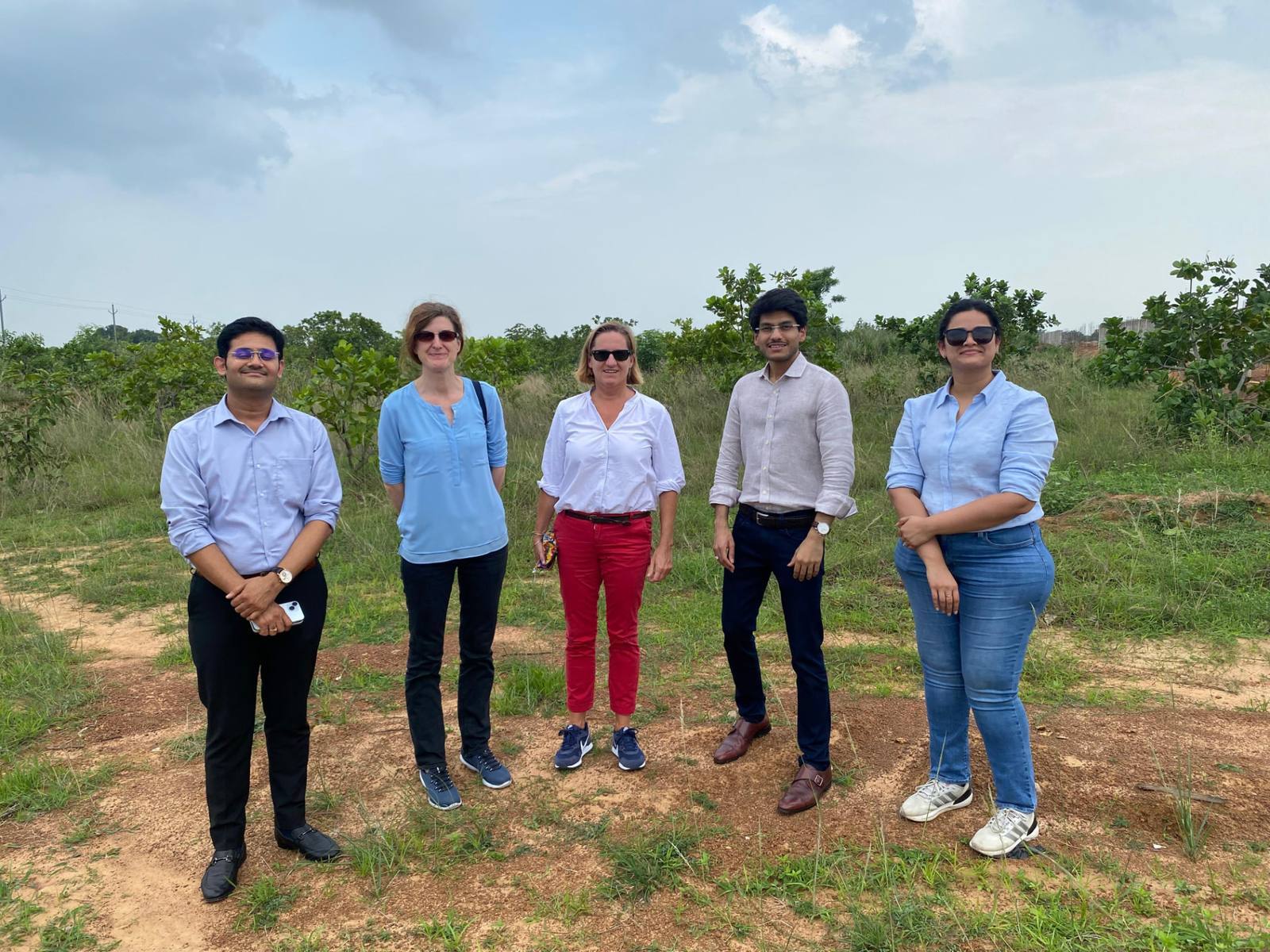Project delegation visiting the Greenwave site in Odisha